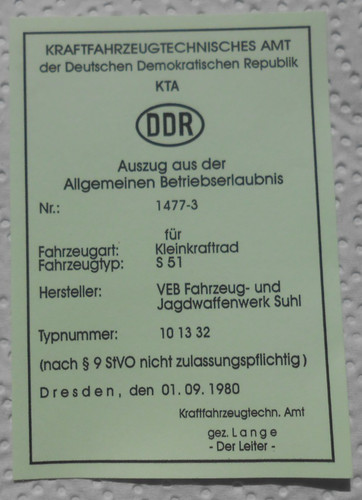 Agb für kleinkrafträder s51 - agb,