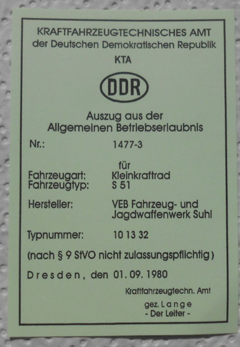 Agb für kleinkrafträder s51 - agb,